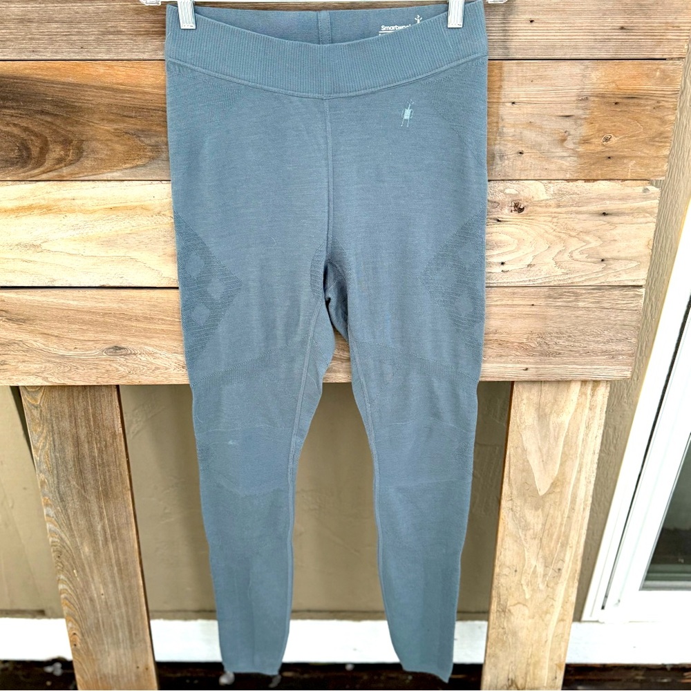 Smartwool Blue Gray Leggings with Seamless Design